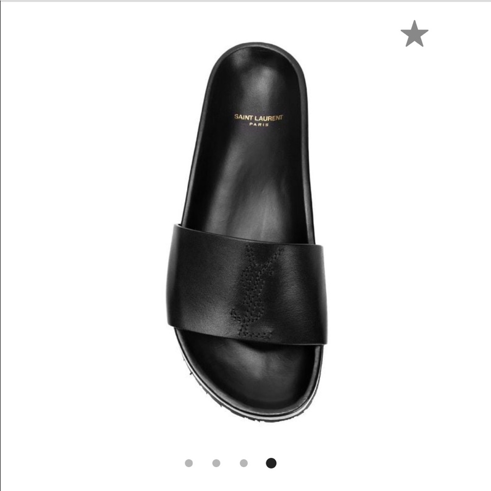 Saint Laurent Stitched Logo Slides